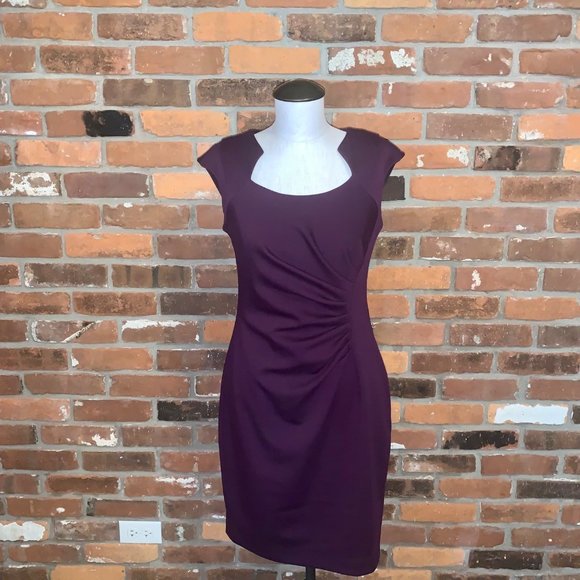 Calvin Klein | Dresses | Calvin Klein Horseshoe Neck Sleeveless Sheath Dress In Aubergine Size 4 | Poshmark Calvin Klein | Dresses | Calvin Klein Horseshoe Neck Sleeveless Sheath Dress In Aubergine Size 4 | Poshmark
